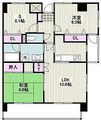 カールトンプラザ川崎 2SLDKの間取図画像