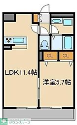 フィオーレ旭町 1LDKの間取図画像