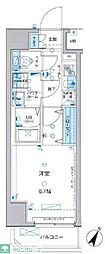 ジェノヴィア川崎駅グリーンヴェール 1Kの間取図画像