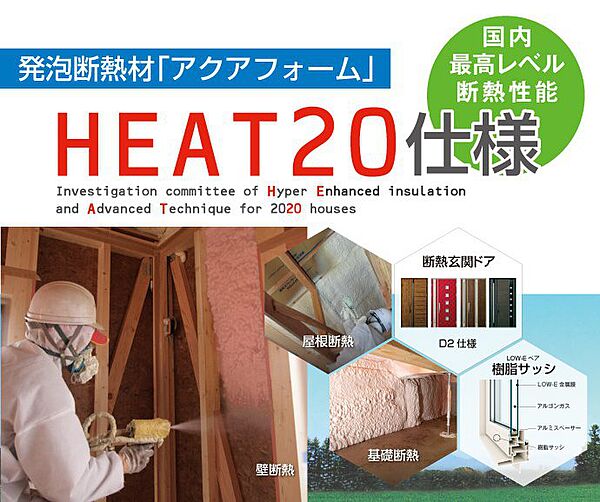ＨＥＡＴ20仕様の桧家住宅。