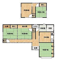 石巻市広渕字新泉沢　戸建て 4LDKの間取り