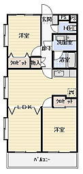 グランクール2 2LDKの間取図画像