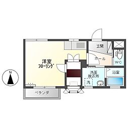 メゾン・ロゼ ワンルームの間取図画像
