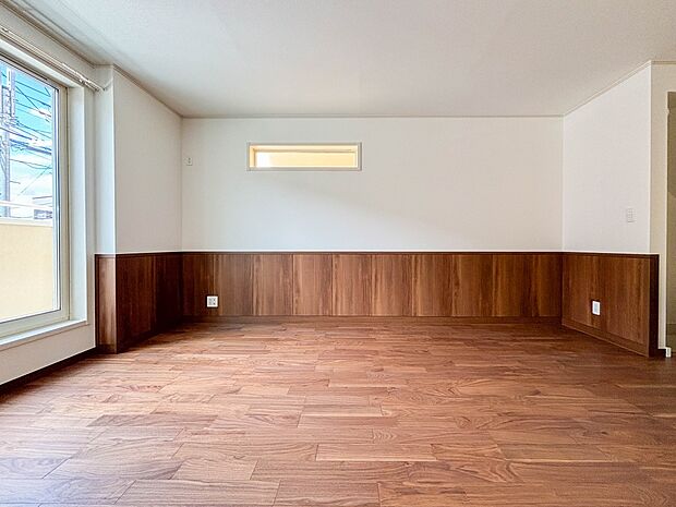 3号棟【LDK14.5帖】忙しい朝でも家族揃って食事をしたいゆとりあるダイニングスペース。