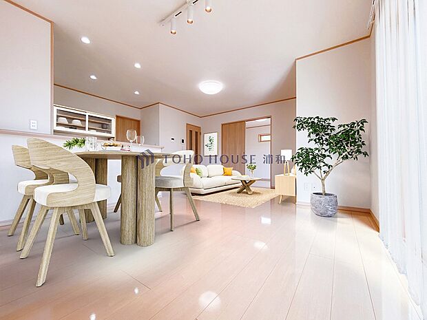 【LDK16.35帖】シンプルなデザインの家は風情がある。住む人のこだわりを感じる。外観も内装もいたってシンプル。居心地がよく、家事や趣味、子育てなどにも集中できる。家も人間も熟成するほどシ…