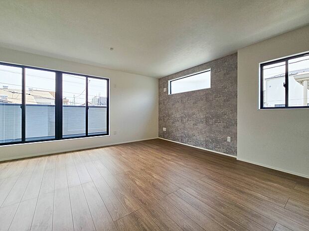 【LDK17.4帖】「リビング」通風・採光に優れ、心地よい光と風が溢れています。贅沢で豊かな居住性とプライドを満たすクオリティが見事に調和した住空間。新築ならではの快適なひとときをご体感頂け…