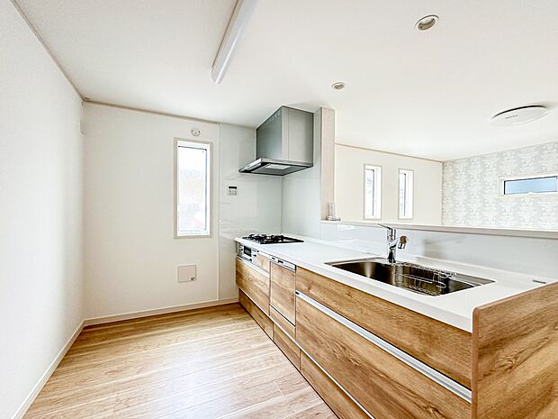 【システムキッチン】食洗器付き・オープンカウンターのシステムキッチン