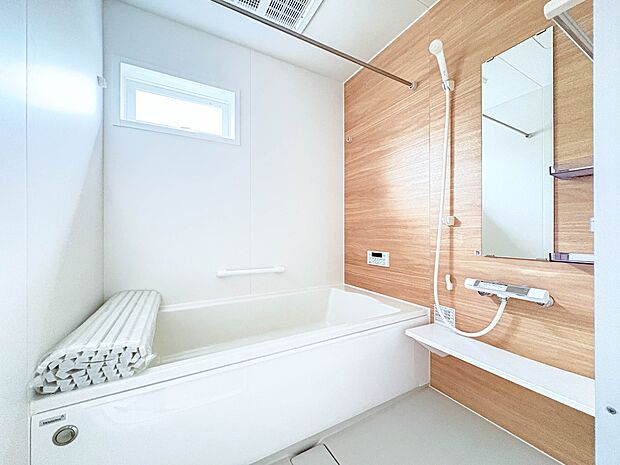 3号棟【浴室】一日の疲れを癒してくれるお風呂空間。使いやすさと上質な質感を両立して、単なる習慣から特別な時間に変わるはず。