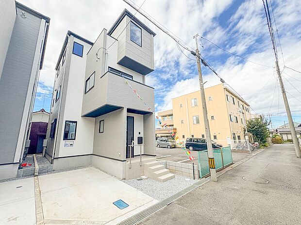 1号棟【前面道路含む現地】家の良し悪しだけでなく周辺環境も重要なポイント。