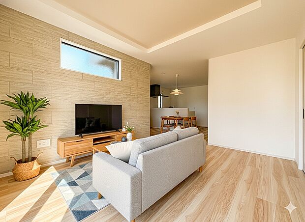 【LDK16.9帖】爽やかな日差しが差し込む明るいリビングです。