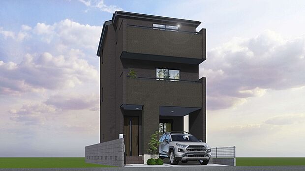 1号棟【完成イメージ図】モデル棟で仕様設備をご確認いただけます!