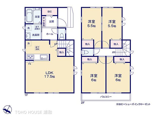 D号棟【間取り図】建物面積95.63m2 土地面積94.92m2