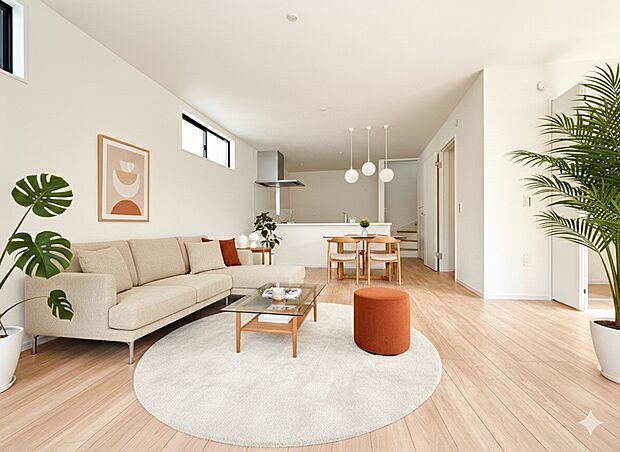 【LDK20.5帖】その邸が魅せる、気品・上質・重厚感・細やかさ、そのすべては訪れた者に安らぎと品性を与える特別な空間です。※現況の物件写真に、CGによる画像処理(家具等の配置)がされていま…