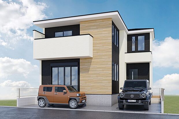 【Grace】さいたま市南区曲本12期 木調、石調などナチュラルな素材感の切替で華美ではなく、存在感を静かに主張するデザイン。建築デザイナーが1邸ごとに最適な間取と空間を創ります。