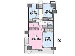 メイツ戸田公園 3LDKの間取図画像