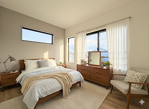 お部屋が明るいだけで、ちょっと幸せになれる。陽ざしの心理効果のおかげです。お部屋に陽をたっぷりとりこみましょう。明るいお部屋にいると、顔もなぜか明るくなる。