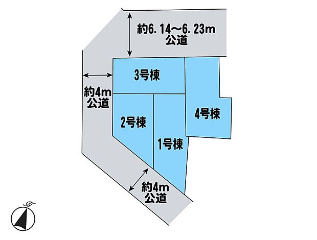 2号棟【区画図】図面と異なる場合は現況優先。