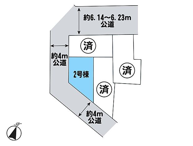 2号棟【区画図】図面と異なる場合は現況優先。