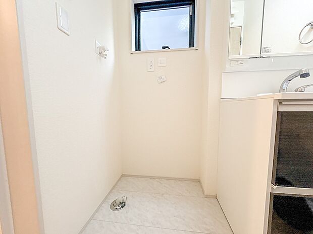 ランドリースペースは広さもたっぷり。