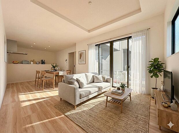 【LDK18.7帖】インテリアショップで見掛けた「あの家具」も置ける、ゆったりとした空間。時に広さが上質な寛ぎの時間になる事も。