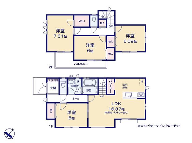 【間取り】4LDK 収納や部屋数にゆとりがあり、長く快適に暮らせます。
