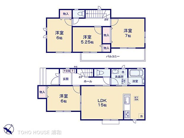 【間取り図】J号棟　4LDK　図面と異なる場合は現況を優先