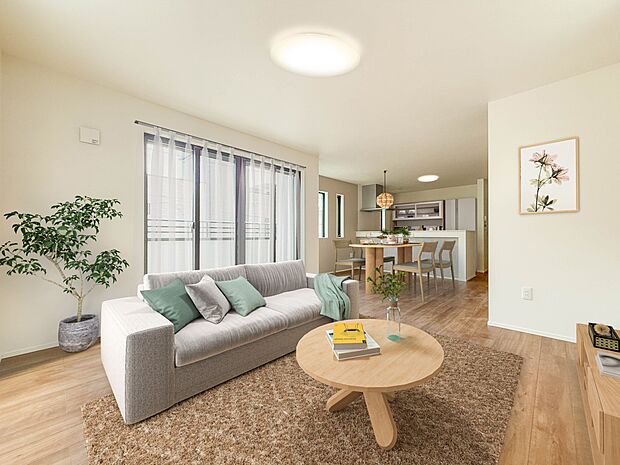 【LDK19帖】インテリアショップで見掛けた「あの家具」も置ける、ゆったりとした空間。時に広さが上質な寛ぎの時間になる事も。