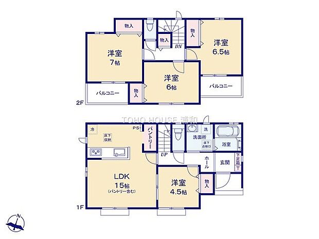 【間取り】4LDK 充実した住空間に理想の住まい