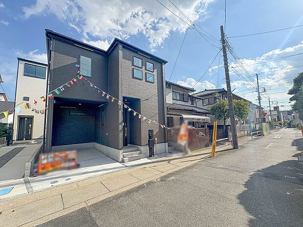 1号棟【前面道路】車の通行が少ないので、静かな住環境を維持することができます。