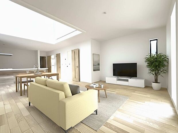 【1号棟 LDK22.23帖】LDK20帖以上と洋室6.5帖+水回りの1階・生活が完結できる広々フロア!