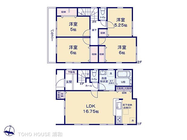 4LDK 土地面積104.41m2　建物面積92.74m2