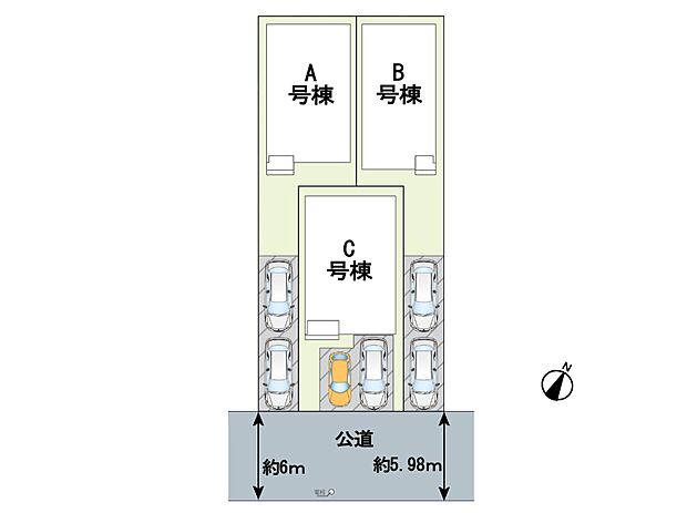 ■総戸数: 全3棟■土地権利: 所有権■都市計画: 市街化区域 / 第1種中高層住居専用地域■建ぺい率 / 容積率: 60% / 200%■道路: 南側公道 約6.0m