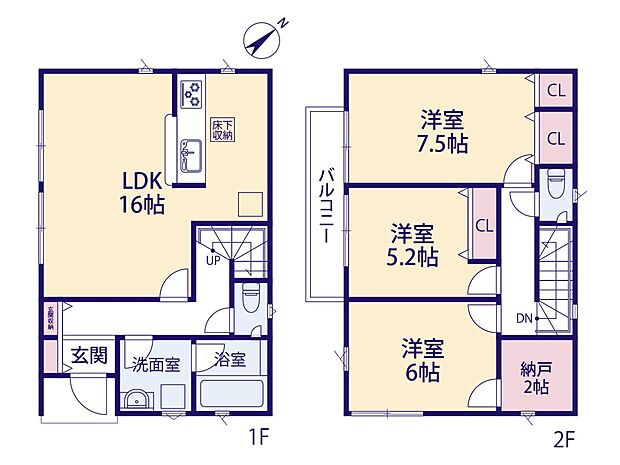 【間取り-3LDK】CRADLE GARDEN　川口市安行小山第2-1号棟