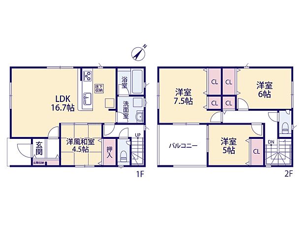【間取り-4LDK】CRADLE GARDEN　川口市安行小山第2-7号棟