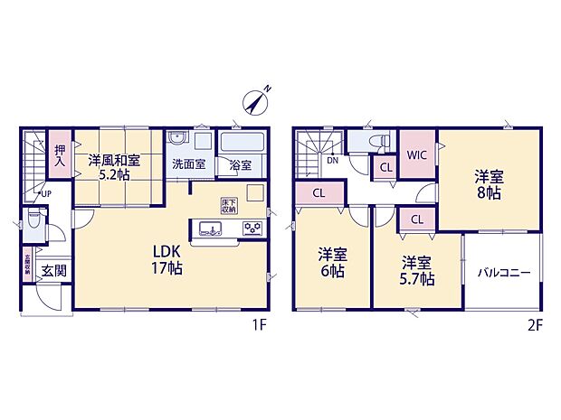 【間取り-4LDK】CRADLE GARDEN　川口市安行小山第2-8号棟