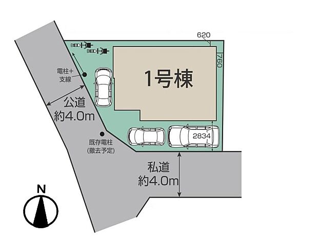 【区画図】人気の角地です。