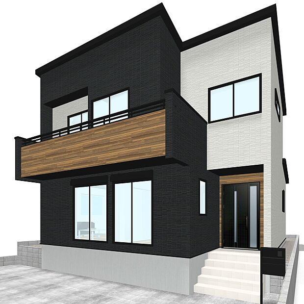【完成予想図】完成予想図です。建築中は、現地のご見学に加えて近隣の完成物件をご覧いただき、イメージを掴んでいただけるようご案内いたします。
