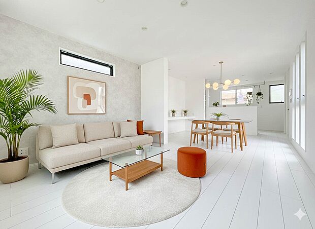 【LDK-19.67帖-】うららかな陽射しがどのお部屋にも降り注ぎますように、快適さを追求した間取設計。得難い立地環境での生活を恵みの豊かな永住の地へと変えてくれます。 ※CG加工で家具を…