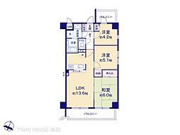 ウインベルコーラス北与野 3LDKの間取り