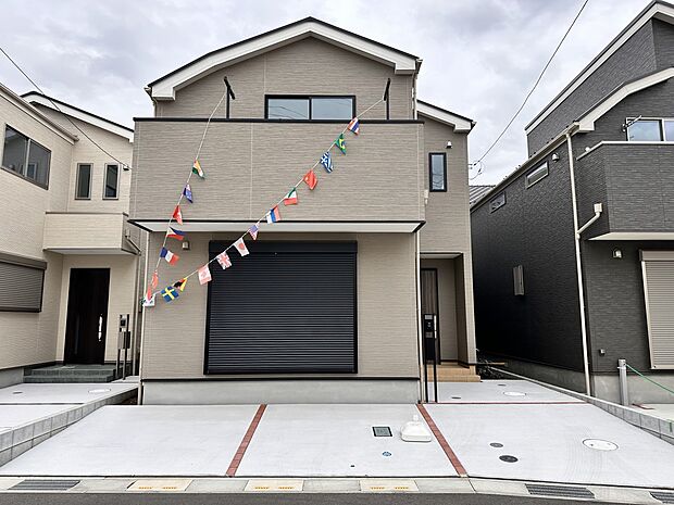 【D号棟 外観】ゆとりの2階建て・収納豊富なプラン設計