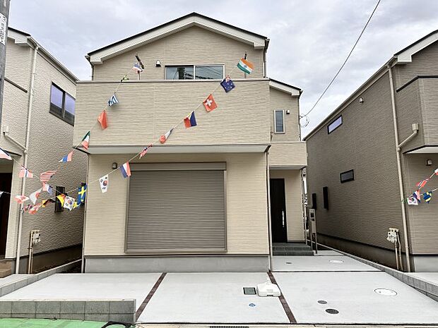 【C号棟 外観】ゆとりの2階建て・収納豊富なプラン設計