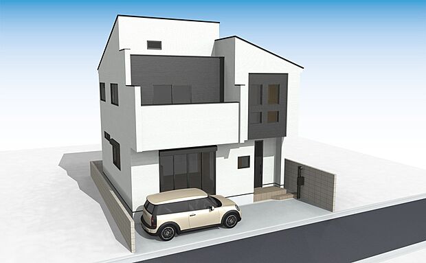 【MIRASUMO-全体配置】モダンでエレガントな外観が、都会の洗練されたセンスを映し出します。