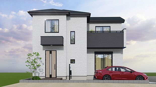 2号棟【完成イメージ図】モデル棟で仕様設備をご確認いただけます!