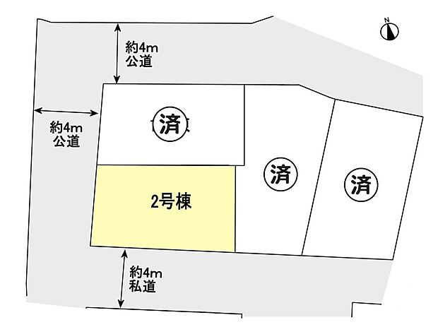 2号棟【区画図】図面と異なる場合は現況有姿。