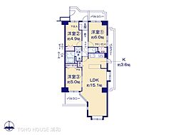 与野リリエンハイム 3LDKの間取図画像