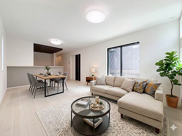 【リビングダイニング】しっかりとした広さがあるのでルームメイク自由自在！※家具はＣＧです。