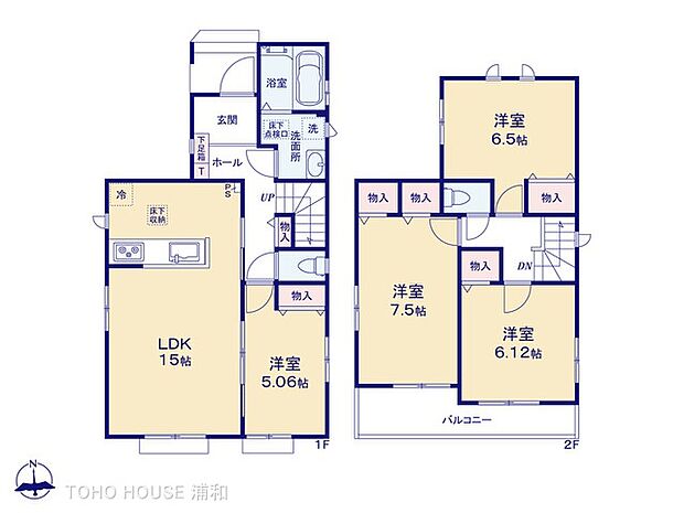 C号棟 3LDK 土地面積102.10m2 建物面積94.81m2