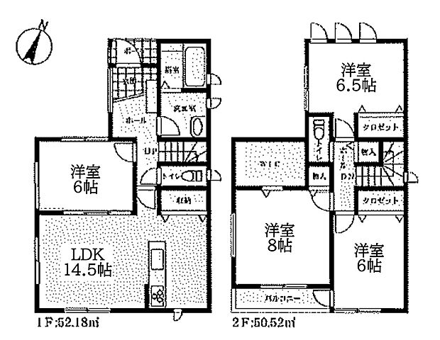 【間取り図　3号棟】4LDK　LDK14.5帖