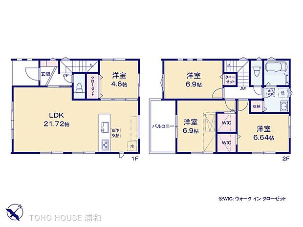 【間取り】4LDK　1号棟　図面と異なる場合は現況を優先