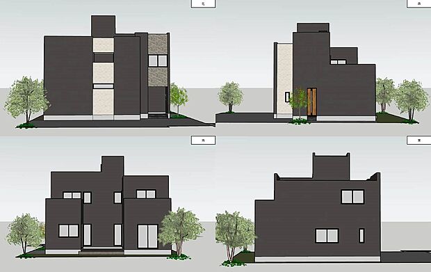 【全体配置】堂々たるファザード。優美に佇む外観。※イメージパースです。